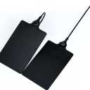 100 Black Plastic Tags Shipping Tags Water Proof Tags for Labeling Shipping Labels Security Seals Writable Marker Ties Hanging Tags Storage Tag with One Marker Pen