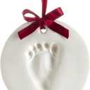Pearhead Babyprints Ornament, Baby's First Christmas Holiday Keepsake, Newborn Handprint or Footprint Clay Kit, Easy No-Bake DIY Impression, Gender-Neutral Baby Gift