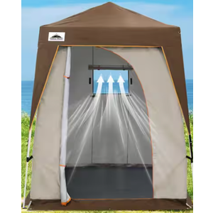 EAGLE PEAK 6x6 Pop Up privacy Tent, Outdoor Portable Changing Room with Ground Mat, Outdoor Camping Bathroom Toilet Shower Tent with Carrying Bag Shelters 6x6 Base 5x5 Top