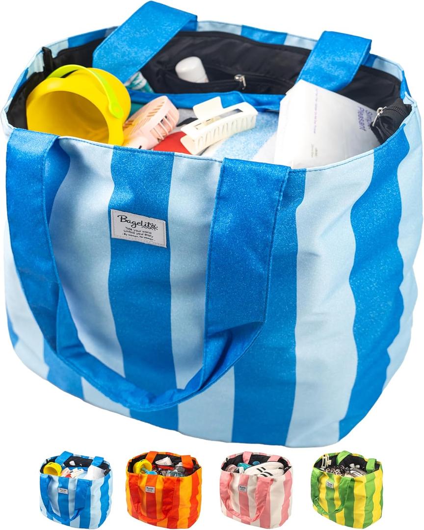 Bagelite Beach Bags Waterproof Sandproof, XL Large Pool Tote Bag for Women