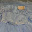 Flower Girls Vintage Lace 3/4 Sleeve Bridesmaid Velvet Dress Princess Wedding Party Pageant Evening Formal Prom Ball Gown, Size 140