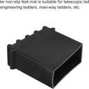 MECCANIXITY Ladder Non-Slip Feet Mat Step Ladder Accessories Rubber Pad Cover Cushion for Ladder Protection Black Pack of 2
