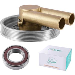 Raw Sea Water Pump 21214599 (NSK Bearing) Serpentine Belt Pulley OE Replacement For Volvo Penta 4.3L 5.0L 5.7L V6 V8 GL GXI 3862482 3812693 Raw Sea Water Pump 21214599 (NSK Bearing) Serpentine Belt Pulley OE Replacement For Volvo Penta 4.3L 5.0L 5.7L V6 V8 GL GXI 3862482 3812693