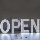 LED Open Signs for Business, 40"x14" Dimmable Large LED Open Light Up Sign with Hanging Installation for Salon Gym Cafes Store Office Bar Hotel Pubs (Cold White)