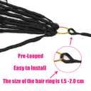 Knovotch Boho Faux Locs With Curly Pure Protein Fiber Close to Human Hair Curls 24 Inch Pre-Looped Crochet Goddess Faux Locs Bohemian Loc Crochet Hair For Women(24Inch 1B)