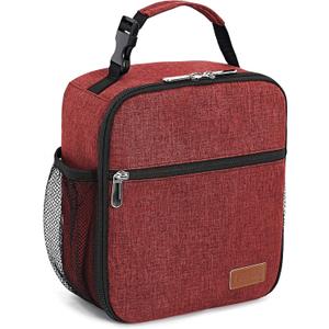 Lunch Box for Men Women Adults Small Lunch Bag for Office Work Picnic - Reusable Portable Lunchbox, Red