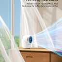 Aecooly Touch Control Desk Chic 01 Lite Fan, 100 Speeds Quiet Digital Display Small Table Fan, 4000mAh Battery Powered Desktop Fan for Bedroom, Bedside, Office, Travel -White