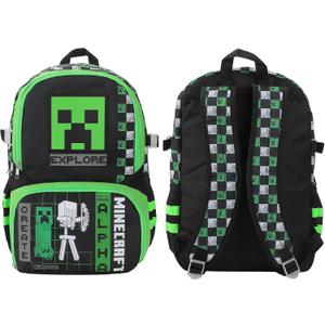 Bioworld Minecraft Alpha Creeper 16" Sports Backpack and Gym Bag