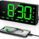 GOLOZA Digital Alarm Clocks for Bedrooms, Digital Clock with 4 Level Brightness +Off, Dual Customizable Alarms, USB Port, Power-Off Memory, Snooze, DST, 12/24H, Desk Clock for Kids Adults Elderly
