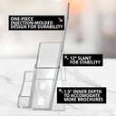 Azar Displays 252922-25PK Counter Trifold Brochure Holder with Business Card Pocket, 25-Pack