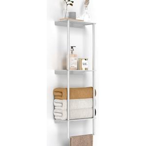 Towel Racks for Bathroom, 3 Tier Towel Rack with Shelf and Towel Bar, Wall Mounted Towel Rack, Towel Storage and Organizer - Brushed Nickel