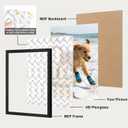 8x12 Picture Frame with Mat Set of 3 Black for Wall Hanging or Tabletop | Wall Mounting Horizontally or Vertically, 8 x 12 Frame Wall Gallery Poster Photo Frame with HD Plexiglass,Black