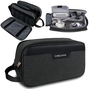 Travel CPAP Carrying Bag Compatible with ResMed AirMini CPAP Machine and Accessories, Small Travel CPAP Equipment and Supplies Organizer Case with Luggage Rod Strap (Bag Only, Patent Pending) (Black)