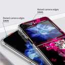 Case for Samsung Galaxy Z Flip 5,White Tiger Butterfly Anti-Scratch Solid Hard case Protective Shookproof Phone Cover for Samsung Galaxy Z Flip 5