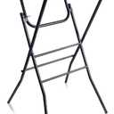 Byliable 32in Cocktail Table Black High Top Folding, Portable Bar Height Folding Table Round with Removable Carbon Black Legs, Indoor Outdoor Banquet for Parties, Commercial, Speech