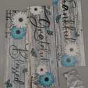 Personalized Wall Sign Custom Family Quote Sign Canvas Prints Text on Wooden Background Artwork Home Decor Framed (18"x6")