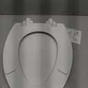 Mayfair Linden Slow Close Toilet Seat, Non Slip Heavy Duty Wood, Easy Install, Elongated, White