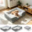 Orthopedic Dog Bed Medium Size Dog, 2-Pack Washable Covers, 30" L