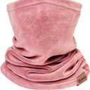 Winter Neck Warmer Gaiter Fleece Neck Cover Cotton Balaclava Windproof Face Cover Mask for Women Men