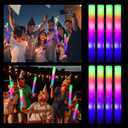Glow Sticks Bulk, 56 Pcs LED Foam Glow Sticks, Christmas Party Favors with 3 Modes Colorful Flashing, Glow in The Dark Party Supplies Light Up Toys for Parties, Wedding, Birthday, New Years, Concert