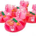 Cute Summer Dog Shoes Sweet Cherry Puppy Sandals Pet Jelly Shoes Flats, Dog Booties Paw Protector for Summer Hot Pavement (Candy Pink, #5: 2.56''x1.89''(Length*Width)