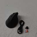 MEETION Left-Handed Mouse, Ergonomic Mouse Wireless Vertical Mouse, RGB Rechargeable Mice for Bluetooth(5.2 + 3.0) & USB-A with Type-c Adapter 4 Adjustable DPI for Mac/Windows/PC/Tablet/iPad Black