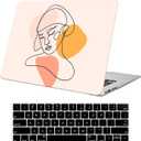 DTangLsm Fit MacBook Pro 13 inch Case 2022 2021 2020-2016 Release M2 M1 A2338 A2251 A2289 A2159 A1989 A1706 A1708, Smooth Plastic Hard Shell Case+Keyboard Cover for MacBook Pro 13 with Touch Bar, Face