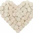 300 Pcs Unfinished Wood Circle Pendants Round Disc Blank Natural Wooden Ornaments for Decoration DIY Craft Art Supplies (Round 1 x 1 x 0.12 inches)