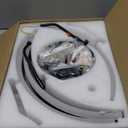 Low Profile Bladeless Ceiling Fan with Lights & Remote - 19.7" Flush Mount Fandelier Light Fan for Bedroom/Kitchen, 3000-6000K Dimmable LED, 6-Speed Modern Fan with Lights for Home/Office