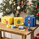 2 x Christmas Stickers for Envelope Seals Cards Making Crafts 2 Inch Round Happy Holiday Christmas Label Card Vinyl Stickers for Mailing Baked Goods Gifts Decorative Bag (tree168)