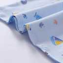 Little Boys Cotton Pajamas Sets Short Sleeve Top with Long John Snug Fit 2 Piece Sleepwear (Ships Blue)