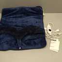 Electric Foot Warmer with Dual Heating Elements & Full Surround; Foot Warmers for feet with Fast Heating & Auto Shut Off; 9 Heat Settings & Machine Washable; Portable for Office, Home (Navy)