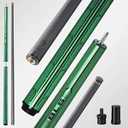 Carbon Fiber Jump Break Cue, Pro Taper Design, 12.9mm Cue Tip, Professional 3 Piece Break Cue, Uni-loc Joint Pin, Wrapless Grip, Low Deflection Break Cue Pool Sticks for Adults (Prairie Green)