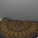 Mibao Half Round Door Mat, Non-Slip Welcome Entrance Way Mat, Durable Rubber Door Mats, Low-Profile Heavy Duty Doormat, Half Circle Mats for Garage, Patio, High Traffic Areas, 23.5" x 35.5", Brown