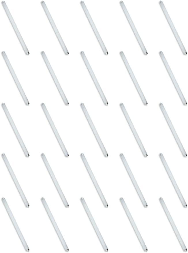 lumenivo F15T8 Daylight Fluorescent Bulb, 15W 6500K 18 Inch Tube - 25 Pack