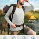 Roadbox Mens UPF 50+ UV Sun Protection Shirts Outdoor Long Sleeve SPF Rash Guard for Fishing Hiking Swimming Running, Large