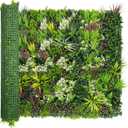 ODTORY Artificial Plant Wall Panels: 50"×120"(42 sqft) UV-Anti Faux Grass Wall Backdrop Boxwood Ivy Fence Privacy Screen Fake Greenery Leaf Hedge for Outdoor,Indoor,Garden,Backyard and Home Decor