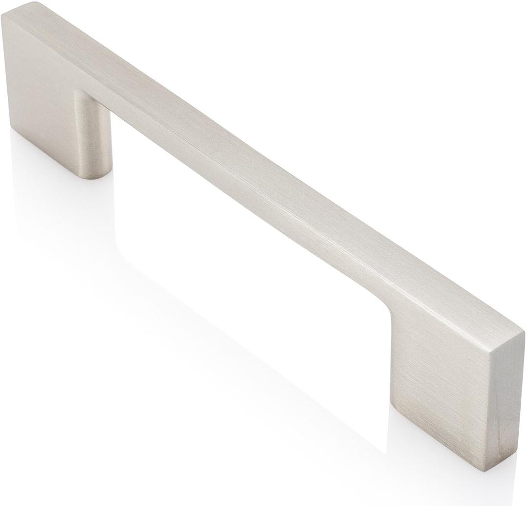 Southern Hills Brushed Nickel Cabinet Pulls - 96mm - Satin Nickel Drawer Handles, Modern Kitchen Cabinet Handles, Silver Kitchen Handles for Cabinets and Drawer Pulls, Cupboard Door Hardware (3.75 inches)