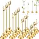 20 Pcs Table Number Holders 4/6/8/10 Inch Metal Place Card Holders with Alligator Clip Heavy Base Wedding Table Number Stand Picture Photo Clip for Banquet Party Birthday Restaurant(Gold)