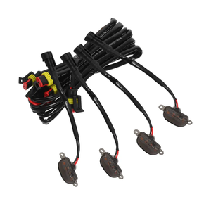 4PCS LED Car Grille Lights Yellow LED Fog Light for Trucks Waterproof Driving for-Road and Foggy Conditions 12V 1W