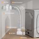 Dryer Vent Hose for Tight Space, 90 Degree Dryer Vent Elbow with Wall Plate, 8ft Hose & Seal Kit  Fits 4" Dryer Ducts, Quick Connect & Disconnect, Space-Saving and Makes Vent Cleaning Easier