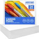 FIXSMITH Canvas Boards for Painting 11x14 Inch, Super Value 24 Pack Paint Canvases, White Blank Canvas Panels, 100% Cotton Primed Canvas for Painting, Painting Art Supplies (11"14")