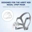 Replacement Nasal Cushion for ResMed AirFit N20, Compatible with Original Airfit N20 Frame, Reliable Seal & Perfect Fit Replacement Mask Cushion, Covers Nose, 2-Pack, Medium