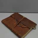 Leather Notebook - Rustic Handmade Vintage Leather Bound Journals for Men and Women - Leather Craft Unlined Paper 300 Pages, Leather Book Diary Pocket Notebook, Diary to Write in (7.5" x 10" Inch)
