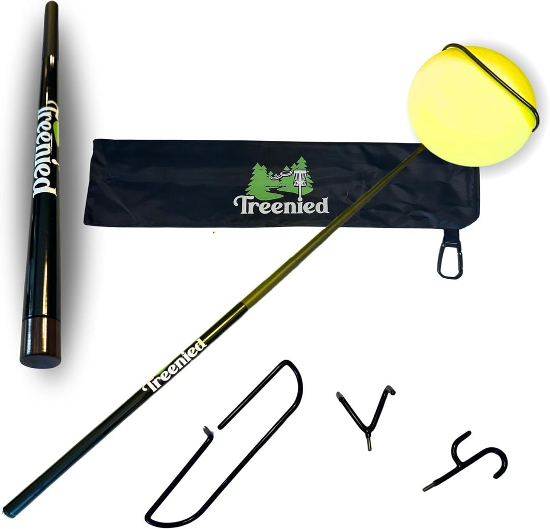 Carbon Fiber Disc Golf Retriever Pole 16 Feet | Disc Golf Grabber Tool 3 Hooks & Bag | Disk Golf Retriever | Frisbee Golf Retriever Tool | Disc Golf Disc Retriever | Disc Retriever Disc Golf Accessory
