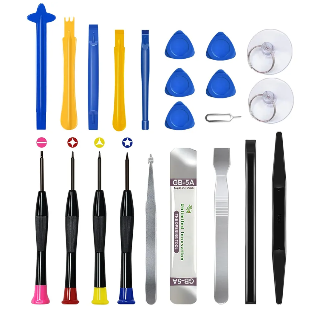 22 Piece Professional Electronics Opening Pry Screwdriver Set Multiple Functions Tool Repair Kit, for Cellphone iPhone Laptops Tablets Pry Open Replace Screen Battery and More