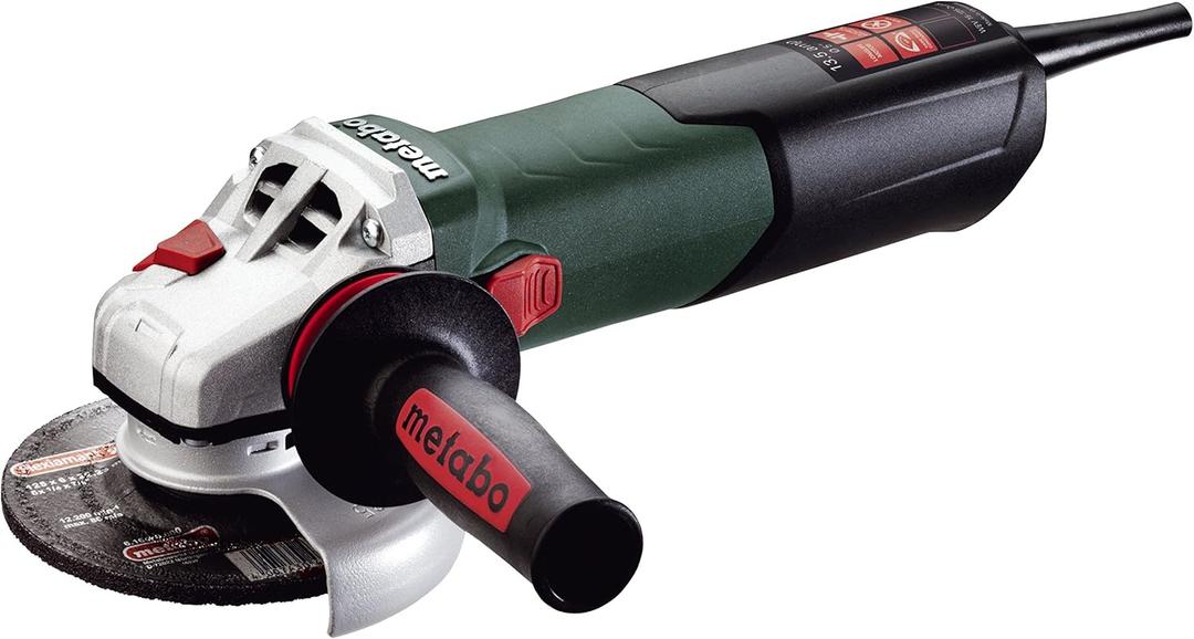 Metabo - WEV15-125 - 5" Variable Speed Angle Grinder - 2, 800-11, 000 Rpm - 13.5 Amp W/Electronics, Lock-On (600468420 15-125 Quick), Professional Angle Grinders