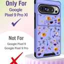 Buleens for Google Pixel 9 Pro XL Case 6.8" - with Ring Stand & Camera Cover Aesthetic Cute Designed Women Girls Pretty Girly Floral Flower Kawaii Phone Case for Pixel 9 Pro XL Compatible with Magsafe