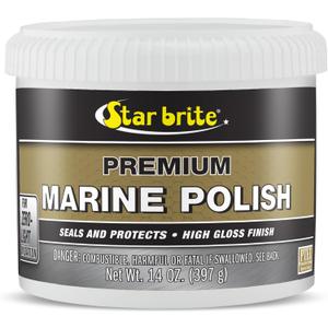 STAR BRITE Premium Marine Polish - Maximum UV Protection & High Gloss Finish - UV Inhibitors Stop Fading, Chalking & Oxidation While Repelling Water, Stains & Marine Deposits
