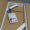 Countertop Support Bracket 20 Inch Heavy Duty Shelf Bracket 2 Pack 3/8" Thick White 20"x12"x2.5" for Granite Quartz Wood Laminate Countertops